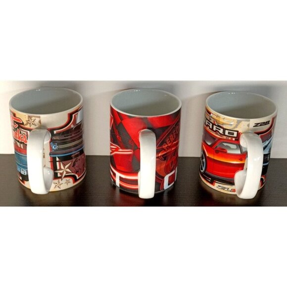 Chevrolet Coffee Mugs Set Of 3 Chevy Choko Authentics - Picture 2 of 5